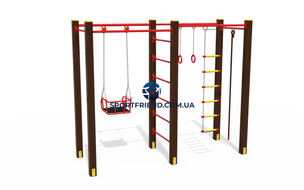 Гімнастичний комплекс зі сходами та кільцями